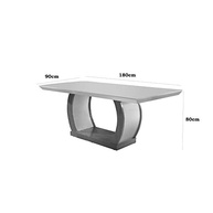 Conjunto Sala de Jantar Luanda 180x80cm com 6 Cadeiras - Mesa em Vidro e MDF, Design Moderno e Sofisticado - imagem 3
