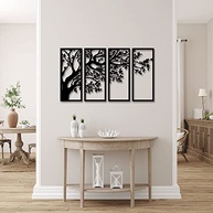 Quadro Decorativo Árvore em MDF - Conjunto de 4 Peças com Corte a Laser | Decoração Moderna para Sala, Quarto e Escritório - imagem 4