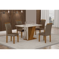 Conjunto Mesa e 4 Cadeiras Miami Yescasa: Modernidade para sua Sala de Jantar - imagem 1
