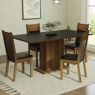 Conjunto Mesa Jantar 4 Cadeiras Elisa Madesa - imagem 1
