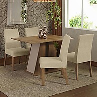 Conjunto Mesa Jantar 4 Cadeiras Madesa Agnes - imagem 1