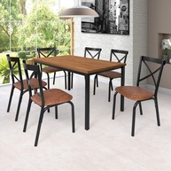 Conjunto Mesa Karina Flex: 6 Cadeiras + Tampo! - imagem 1