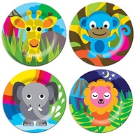 Conjunto de Talheres e Pratos French Bull - 4 Peças em Melamina Segura para Crianças (Design Selva) - imagem 2