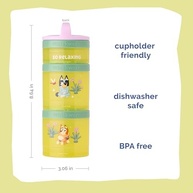 Conjunto de Recipientes Empilháveis Bluey Whiskware - 3 Copos para Lanches Escolares e Viagens - imagem 4