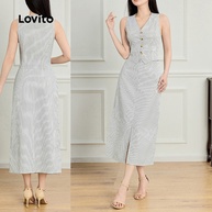 Conjunto Saia Listrada Lovito: Casual e Moderno - imagem 1