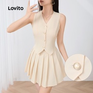 Conjunto Saia Plissada Lovito: Elegância e Conforto - imagem 1