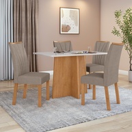 Conjunto Sala de Jantar Celebrare 120x80 com 4 Cadeiras Apogeu - imagem 1