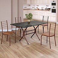 Conjunto Sala de Jantar com Mesa Retangular 120x75cm e 4 Cadeiras - imagem 1