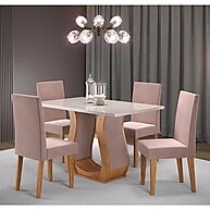 Conjunto Sala de Jantar Inovare 120x80cm com 4 Cadeiras Venus - imagem 1