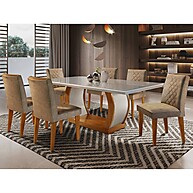 Conjunto Sala de Jantar Luanda com 6 Cadeiras e Mesa 180x80cm - imagem 1