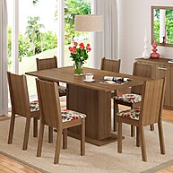 Conjunto Sala de Jantar Madesa Megan com 6 Cadeiras - imagem 1