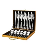 Conjunto de Talheres em Aço Inoxidável 24 Peças com Estojo - Ideal para Casa, Restaurante e Presentes - imagem 2