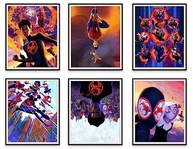 Pôsteres Homem-Aranha: Across the Spider-Verse - Conjunto de 6 Impressões Decorativas com Personagens Iconicos - imagem 4