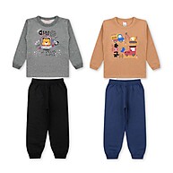 Moletom Infantil Menino Quentinho: Kit 2 Conjuntos! - imagem 1