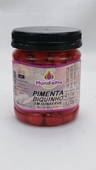 Pimenta Biquinho Conserva Mundialho 120g - imagem 1