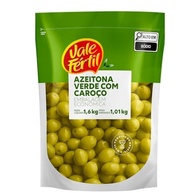 Vale Fértil Azeitona Verde Em Conserva Com Caroço Sachê 1 01Kg Pequeno - imagem 2