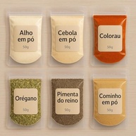 Temperos e Condimentos Culinários Naturais Sem Conservantes Essenciais (Kit 6 Temperos Básicos) - imagem 2