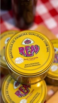 Manteiga Artesanal Real Mineira Premium, Sem Corantes, Sem Conservantes, Produzida com Creme de Leite, KIT COM 6 LATAS DE 500G - imagem 1