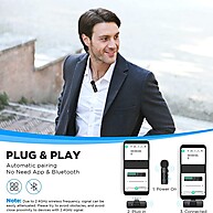 Boya BY-V10: Microfone Lapela Sem Fio para Seu Conteúdo - imagem 2