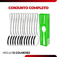 Colheres Inox Premium: Jogo 12 Peças Continental - imagem 2