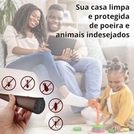 Veda Porta Preto 80cm: Proteção Total contra Insetos, Pó e Água para Blindex e Portões - imagem 5