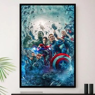 Quadro Heróis Bem Contra o Mal Decorativo A3 35x45cm - Arte Inspiradora para Ambientes Modernos - imagem 1