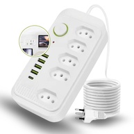 Régua de Energia Inteligente: 5 Tomadas, 4 USB, 1 USB-C e Proteção contra Sobrecarga - imagem 1