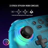 GameSir Nova Wireless Switch Pro Controller para Switch/Lite/OLED, controladores de Switch com JoySticks de efeito Hall, LED RGB, recarregável de 1200mAh, turbo, programável, controle de movimento - imagem 3
