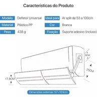Defletor Ajustável para Ar Condicionado – Grade Direcional com Controle de Fluxo de Ar - imagem 2