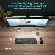 Quntis Barra de Luz para Monitor PRO+ com Controle Remoto, adequada para monitor curvo/plano, cuidados com os olhos, luz de tela regulável com escurecimento automático, sem reflexo - imagem 2