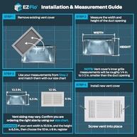 Registro de Parede Lateral Bidirecional EZ-FLO 25,4x15,2cm - Controle de Fluxo de Ar Moderno - imagem 4