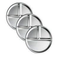 Pratos Infantil Aço Inox 3 Compartimentos 23cm - Controle de Porção Seguro e Saudável - imagem 1