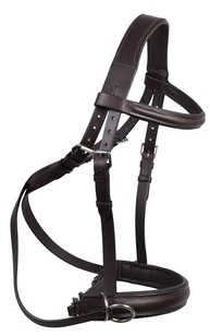 Cabresto Wonder Care Cruzamento de Couro Inglês Genuíno - Conforto e Controle para Seu Cavalo - imagem 1