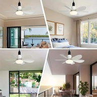 Lâmpada Ventilador de Teto Super Silenciosa com Controle Remoto – Design Moderno, 3 Modos de Iluminação e 3 Níveis de Ventilação - imagem 3