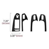 Decalques de controle de interruptor de elevação de janela para Audi A4 S4 RS4 2009 2010 2011 2012 2013 2014 2015 2016 acessórios adesivos interiores de fibra de carbono, estilo A - imagem 3