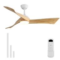Ventilador de Teto Sofucor 52" com Luz LED e Controle Remoto - 3 Lâminas Madeira Maciça - imagem 1