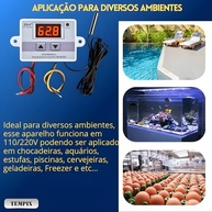 Termostato Digital Programável W3001 - Controle Preciso de Temperatura 110/220V para Estufas, Chocadeiras, Aquários e Refrigeradores - imagem 4