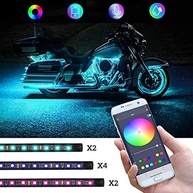 Kit Luz LED Moto 8 Peças Kairiyard: Controle App, RGB Multicolorido e Sincronização Musical - imagem 5