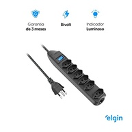 Filtro de Linha Elgin 6 Tomadas 2P+T 10A Preto Bivolt: Proteção e Controle para Seus Eletrônicos - imagem 5