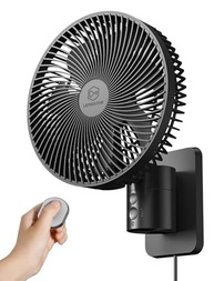 Ventilador de Parede Silencioso 21cm com Controle Remoto e Temporizador - Oscilação 4 Velocidades para Banheiro e Quarto - imagem 2