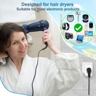 Conversor de Voltagem Mapambo 220V para 110V com 3 USB-A e 1 USB-C: Adaptador Universal para Secador de Cabelo e Viagens Internacionais - imagem 3