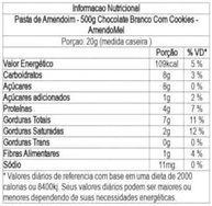 Pasta de Amendoim - 500g Chocolate Branco Com Cookies - AmendoMel - imagem 1