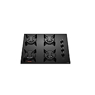 Cooktop Atlas 4 Bocas Utop: Mesa de Vidro Preto e Acendimento Automático - imagem 1