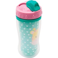Buba Copo Parede Dupla com Canudo Animal Fun - Girafa Colorida | 320ml Atóxico e Livre de BPA - imagem 4