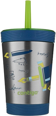Copo Infantil Contigo Rocket com Canudo - Aço Inox 340g, Isolado e à Prova de Vazamento - imagem 1