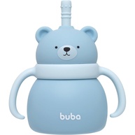Copo em Silicone com Canudo Ursinho Azul - Seguro, Atóxico e Ideal para Bebês - imagem 1