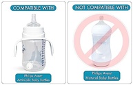 Kit Conversão Mamadeira para Copo com Canudo - 2 Unidades - Bicos Silicone Alimentício para Philips Avent - imagem 4