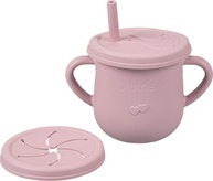 Kit Alimentação Bebê Silicone Rosa - 9 Peças Completo com Prato, Copo e Talheres BLW - imagem 4