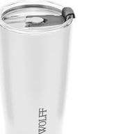 Copo Térmico Wolff 600ml Aço Inox - Parede Dupla com Tampa Branca para Viagem - imagem 5