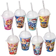 Copo Shake Patrulha Canina com Canudo - 280ml | Plasútil - imagem 1